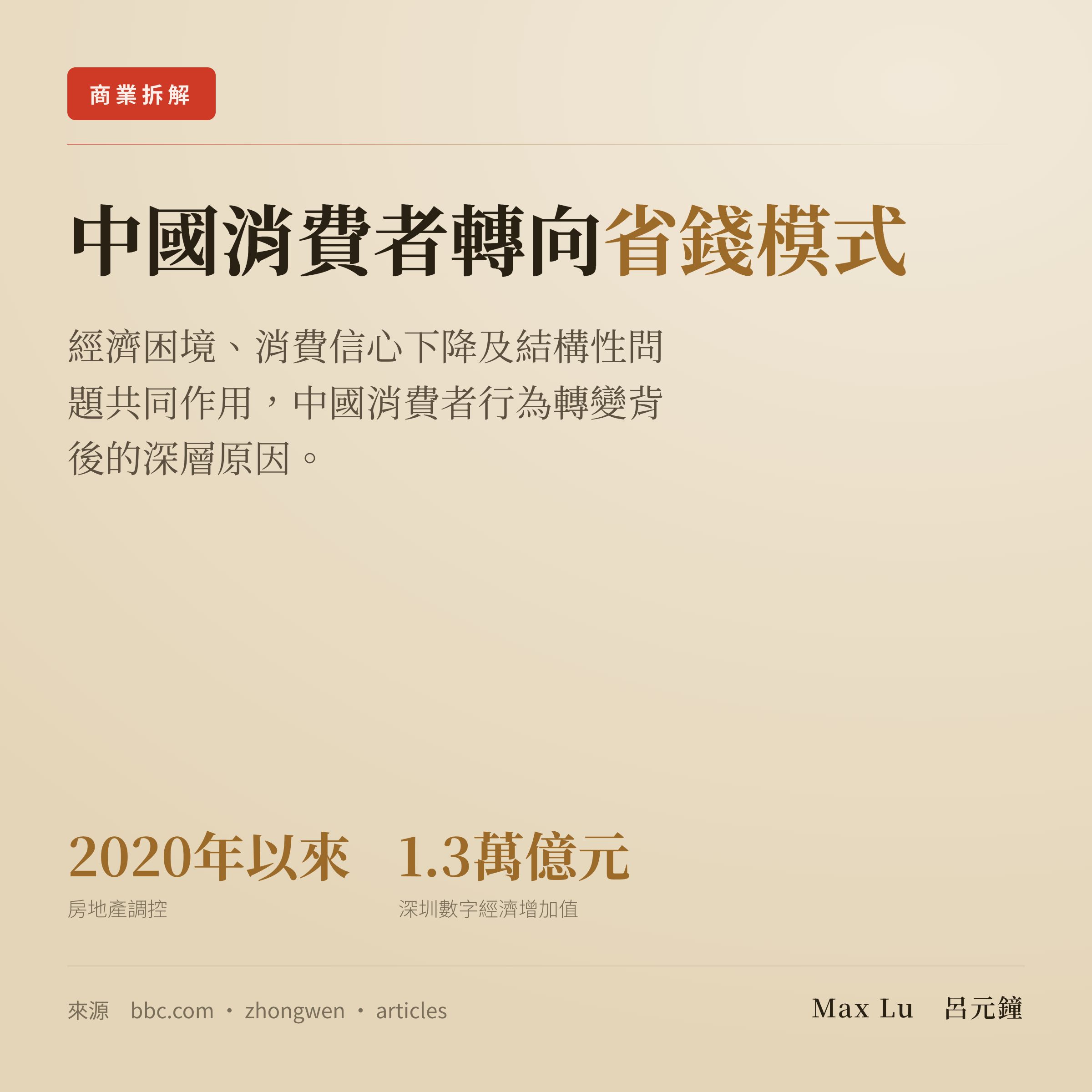 中國消費者從'買買買'轉向省錢過日子，背後的深層原因