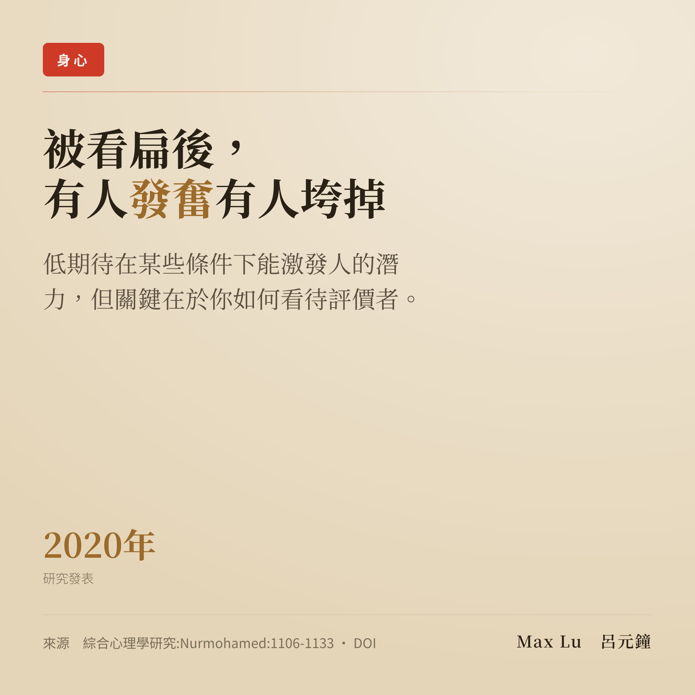 研究：被看扁之後，為什麼有人發奮有人垮掉？差別是在一個問題。
